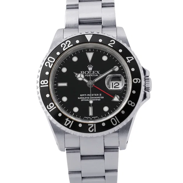 Rolex GMT MasterII W40mm Stainless Steel Black Dial16710 in Black from GALLERY RARE