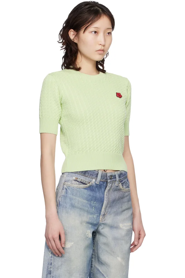 Green Kenzo Paris 'Boke Flower' Short Sleeve T-shirt, photo 2 of 4 from SSENSE
