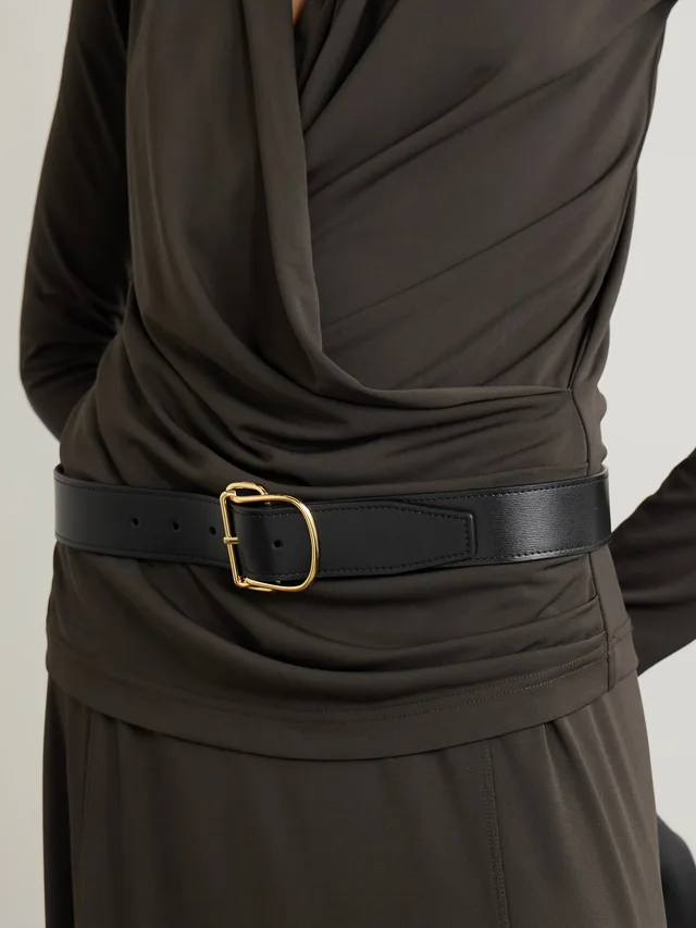 TOTEME Swirl leather belt in Black, photo 2 of 2 from NET-A-PORTER (Canada)