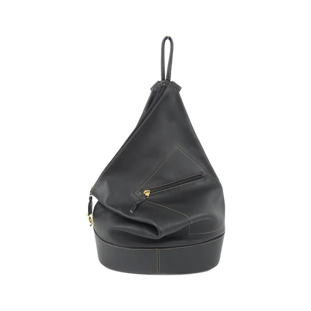 [vintage] Loewe backpack in BLACK / GOLD metal fittings leather from KOMEHYO