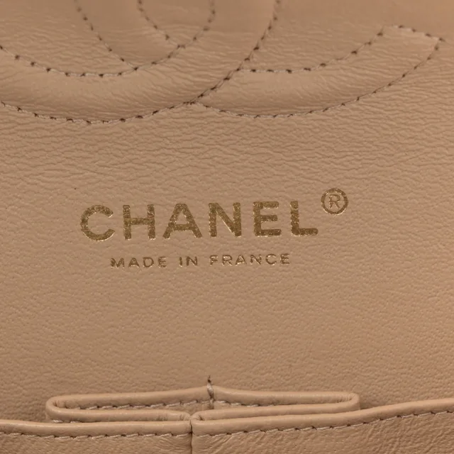 Chanel Caviar Quilted Medium Double Flap Beige in Beige Caviar leather from FASHIONPHILE, photo 6 of 10
