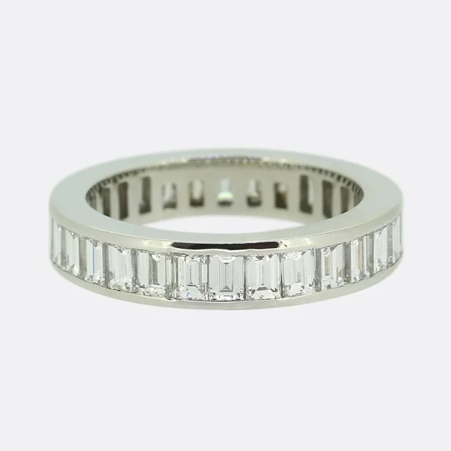 Tiffany & Co. Baguette Cut Diamond Eternity Ring Size K (50) from The Vintage Jeweller