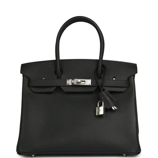 Hermès Special Order (HSS) Birkin 30 Black Verso Epsom Palladium Hardware in Black Epsom leather from Madison Avenue Couture