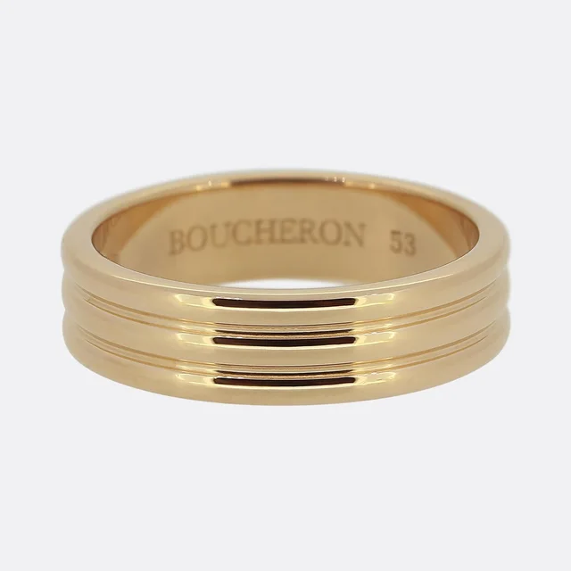 Boucheron Gordon Wedding Band Ring Size M 1/2 (53) from The Vintage Jeweller