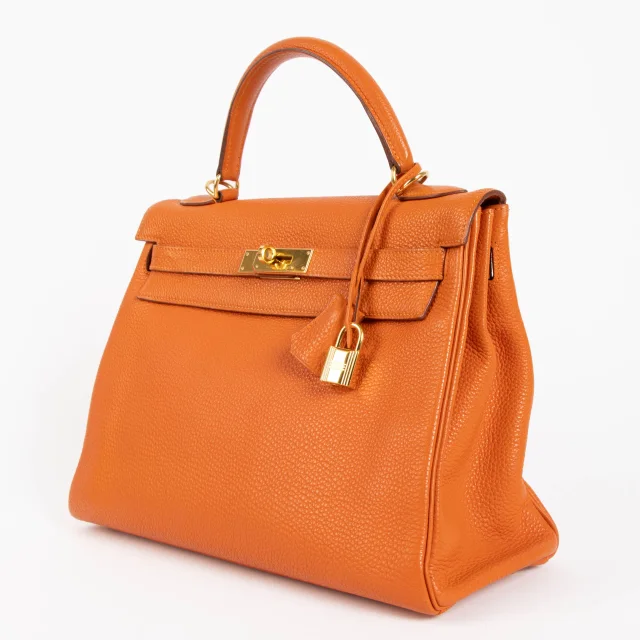Hermès Kelly 32 Orange Togo GHW in Orange Togo leather from Labellov, photo 4 of 18