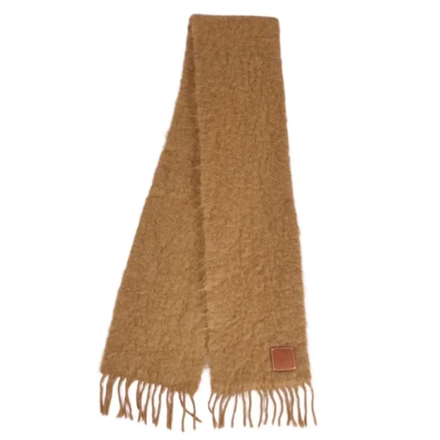 Loewe Scarf Shawl Fringe Mohair Wool Lady in brown|red Wool from Poshmark