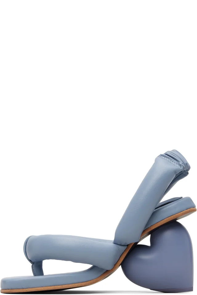 YUME YUME Blue Love Heeled Sandals, photo 3 of 5 from SSENSE