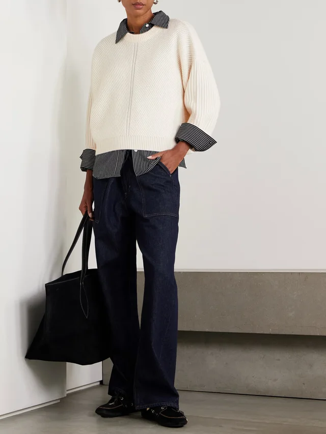 LE KASHA Puglia ribbed organic cashmere in White, photo 2 of 2 from NET-A-PORTER (Canada)