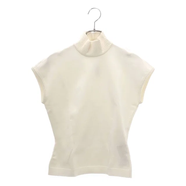 Gucci Back Logo Sleeveless Knit XS White Sweater in White from The Reluxe