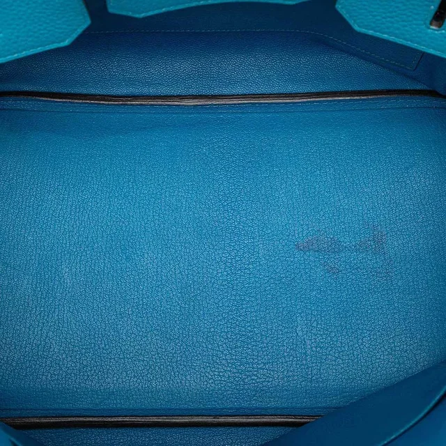 Hermès Birkin 35 Clémence Mykonos / Bleu Izmir in Blue, Multicolour Clemence leather from SACLÀB, photo 6 of 6