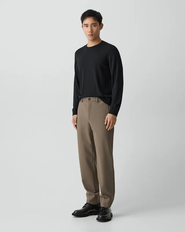 Theory Curtis Drawstring Pant in Precision Ponte in MOREL Shell: 73% Polyamide, 27% Elastane; Back: 73% Polyamide, 27% Elastane, photo 2 of 12 from Theory