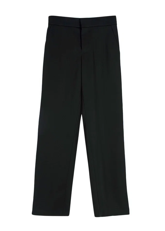 Loewe Black Satin Tailored Trousers in Black Satin from HEWI