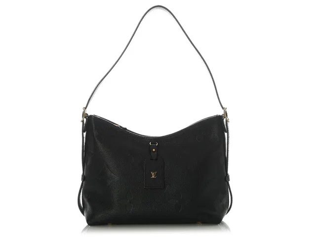 Louis Vuitton Black Giant Empreinte CarryAll PM in Black Leather from Ann's Fabulous Finds