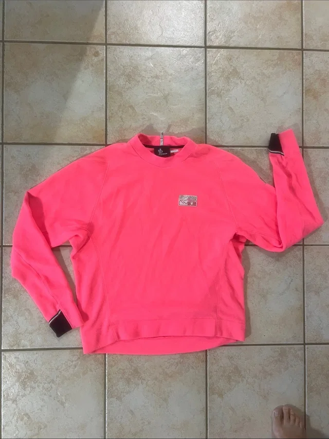 Moncler Grenoble Neon Pink Microfiber Fleece Mountain Sweater, Sz Large in pink from Poshmark