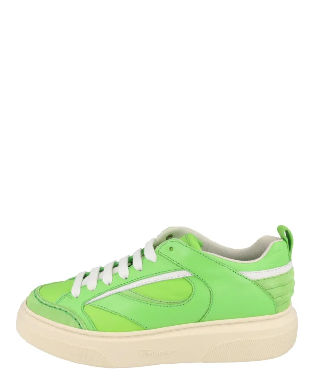 Salvatore Ferragamo Cassina Low-Top Sneakers in green, photo 6 of 6 from ShopSimon