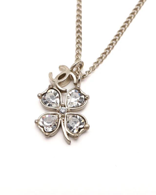 Chanel Clover Rhinestone Necklace from A Retro Tale, photo 3 of 5