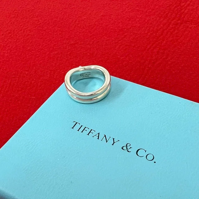 Tiffany & Co. Vintage Double Curved Ring 925 Sterling Silver in Silver from The Reluxe