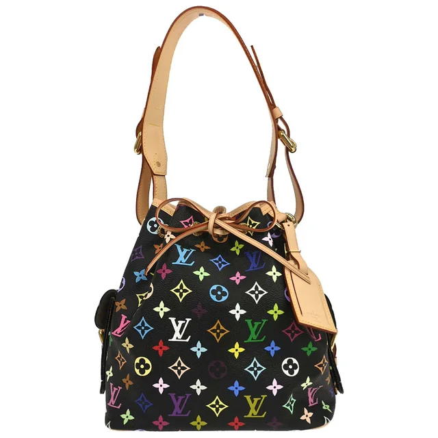 Louis Vuitton 2005 Black Monogram Multicolor Petite Noe Handbag M42230 in Black Canvas from AMORE Vintage Tokyo