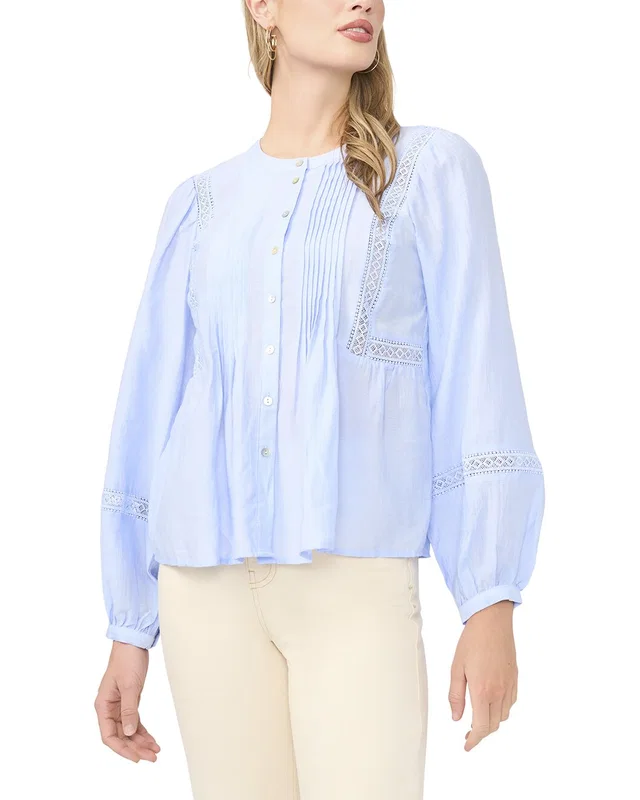 Vince Camuto Crewneck Pleated Front Top, image 1 of 1 from Rue La La
