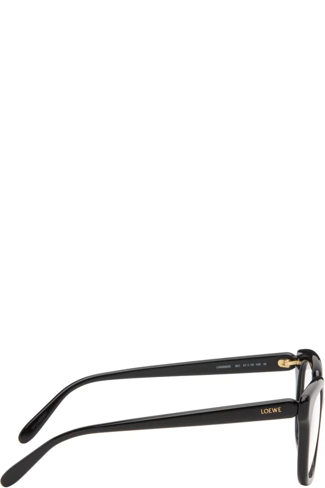 LOEWE Black Slim Glasses, photo 2 of 4 from SSENSE