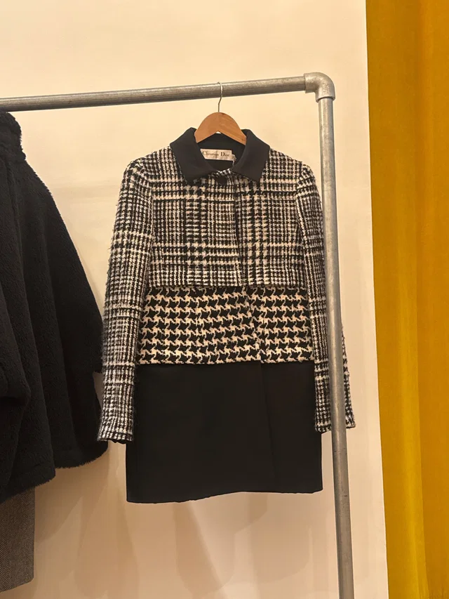 Dior Tweed Coat Size 40 in Tweed from Luxury Promise