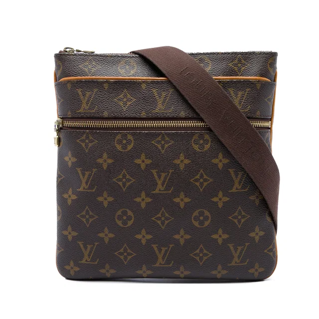 Brown Louis Vuitton Monogram Pochette Valmy Crossbody Bag in Brown Coated canvas from Designer Revival