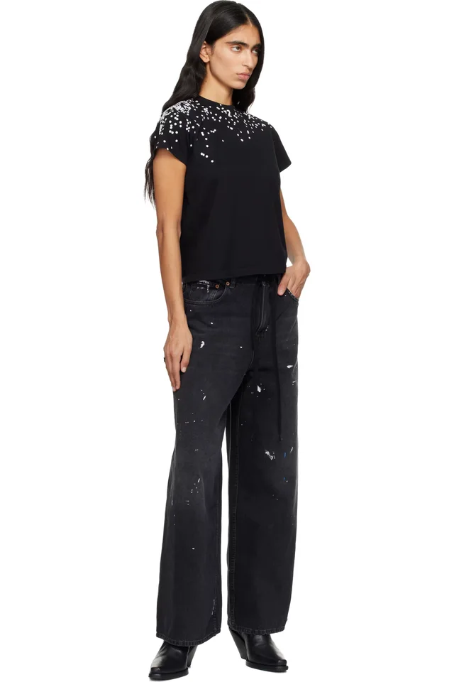 MM6 Maison Margiela Black Cotton Jersey T-shirt, photo 4 of 4 from SSENSE