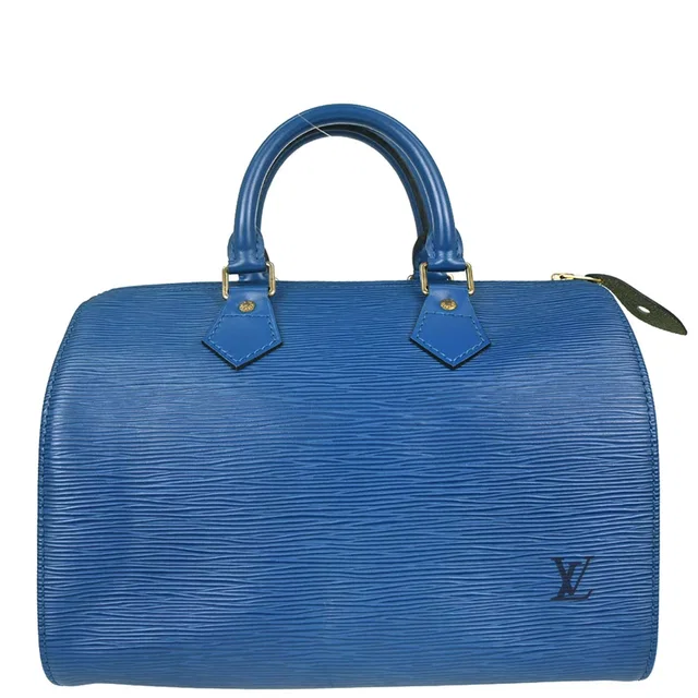 Louis Vuitton Blue Epi Speedy 25 Handbag M43015 in Blue Leather from AMORE Vintage Tokyo