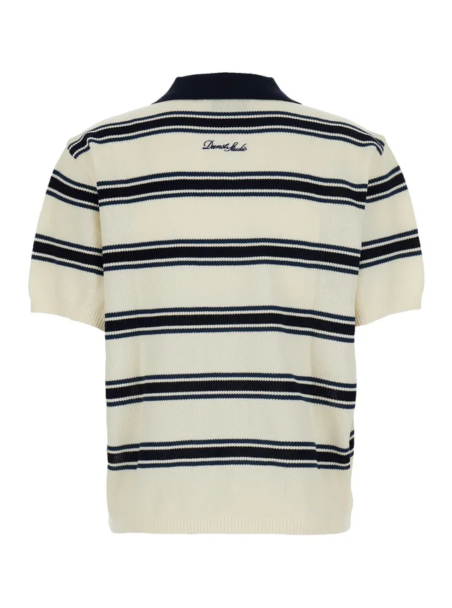 DUNST multicolor Polo shirt with button closure and short sleeves in cotton for women in Multicolor 100% Cotton, photo 4 of 6 from Gaudenzi Boutique