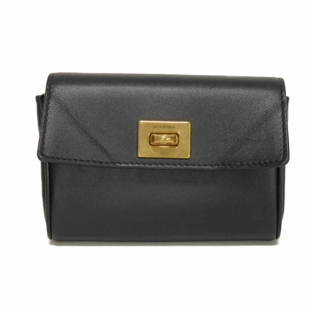 Balenciaga Rodeo Flap Smooth Calfskin Card Holder in Calfskin from LuxUness