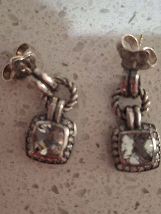 David Yurman Albion Prasiolite And Diamond Drop Earrings in silver|gray|white from Poshmark