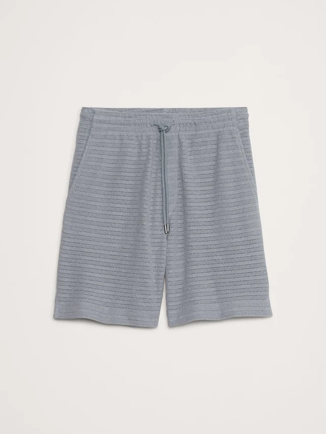 Banana Republic 6" Herringbone Jacquard Pull-On Short in Cool Blue, photo 4 of 5 from Banana Republic (US)