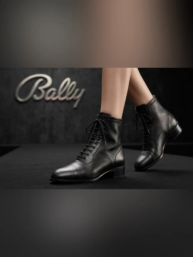 Bally Leather Lace Up Designer Vintage Boots Sz 7 Euro 38 in black Leather from Poshmark
