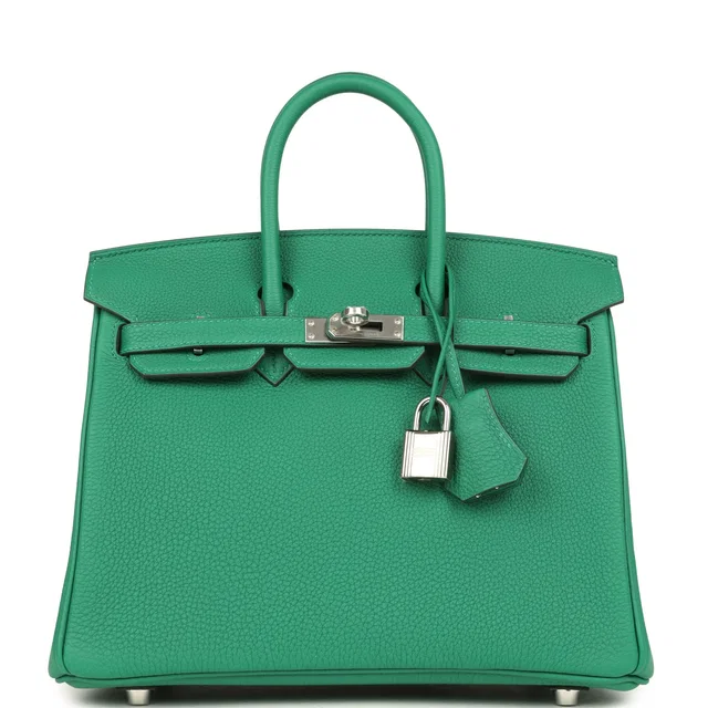 Hermès Birkin 25 Vert Vertigo Togo Palladium Hardware in Green Togo leather from Madison Avenue Couture