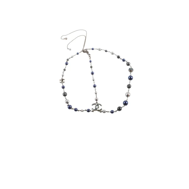 Chanel CC Beaded Crystal Double Strand Necklace from The Purse Affair