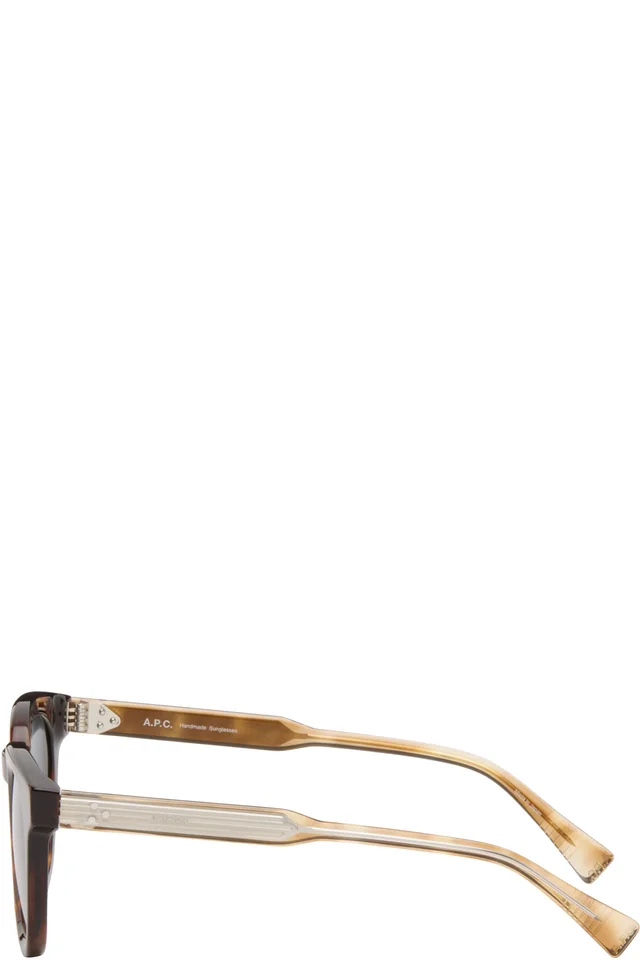 A.P.C. Brown 'Les Lou' Sunglasses, photo 3 of 3 from SSENSE