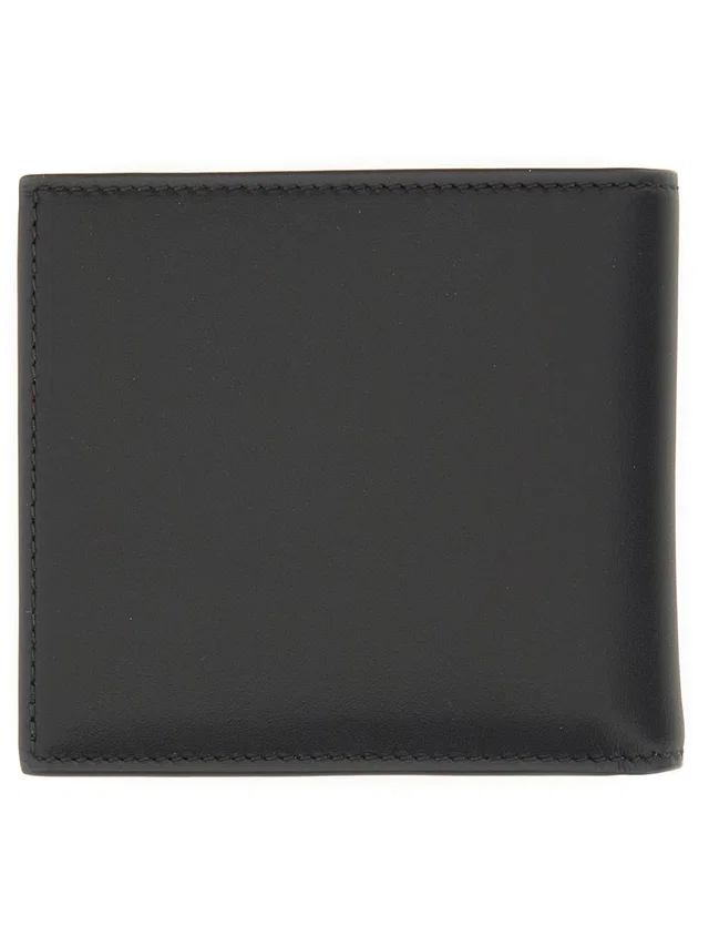 Alexander McQueen Logo-Embossed Calfskin Bifold Wallet — Black Main: Calf Skin & Purses in Black Calfskin from HEWI