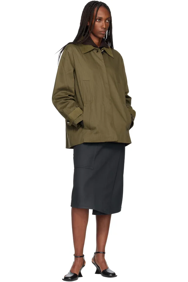 Khaki Proenza Schouler White Label Angela Jacket, photo 4 of 4 from SSENSE