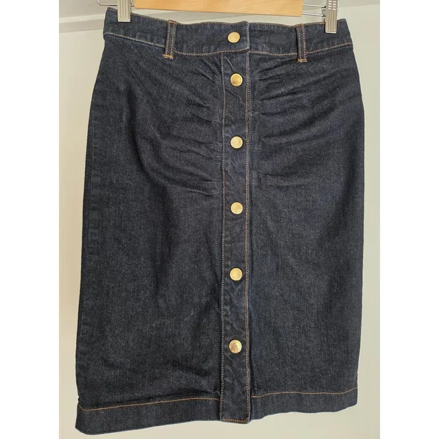 REDValentino Women Skirt Size 40 Blue Cotton Blend 21.5in Length in blue from Poshmark