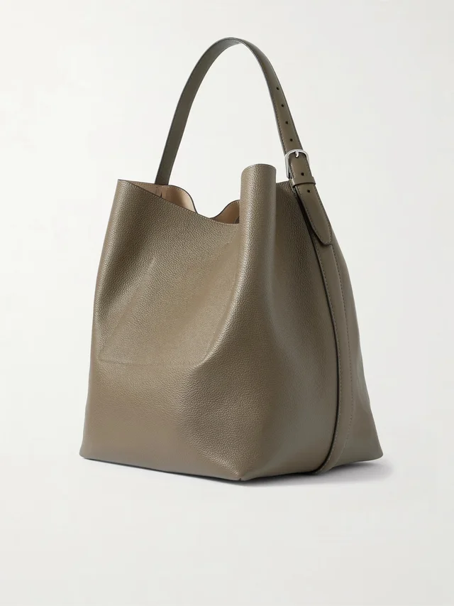 TOTEME Textured-leather tote in taupe 100% Leather, photo 3 of 5 from NET-A-PORTER (Canada)