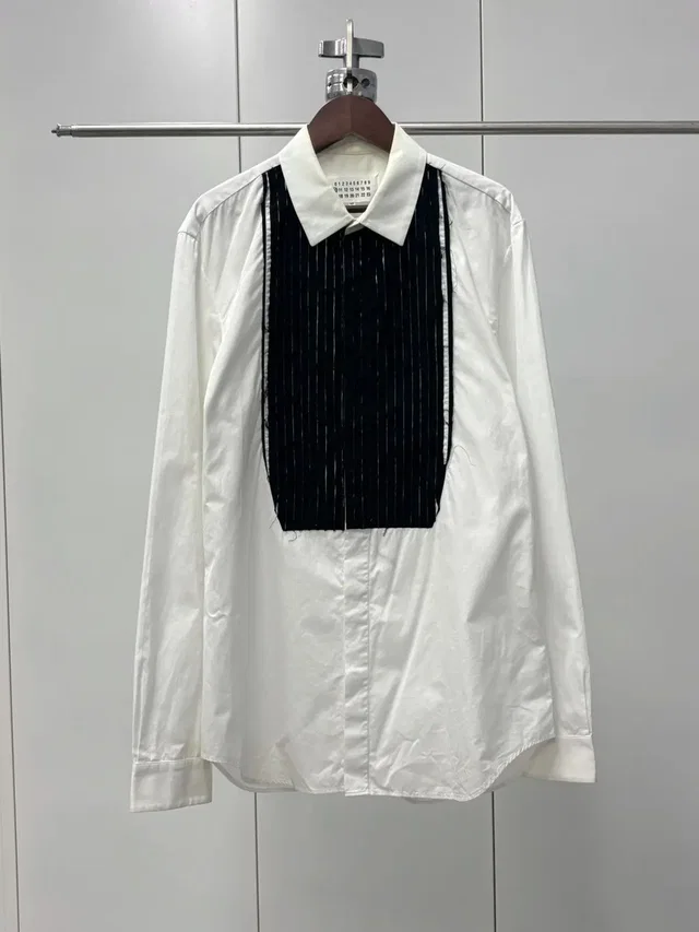 Maison Margiela ｜ss2015 Distressed Accordion Shirt in white from Grailed