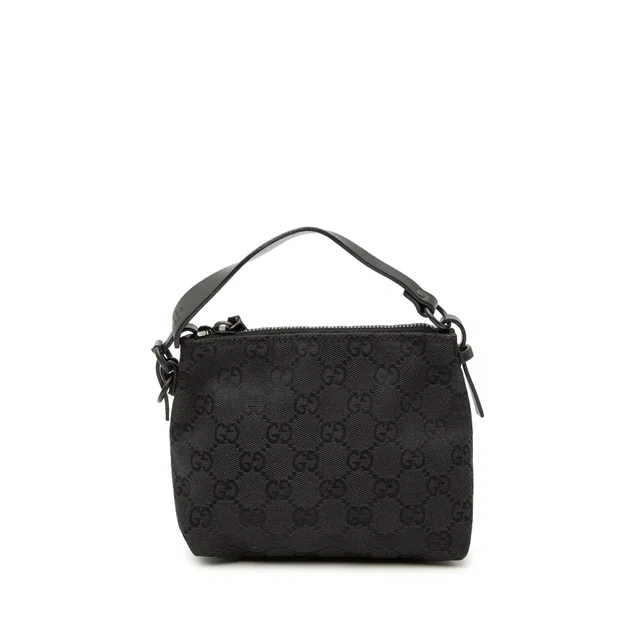 Black Gucci GG Canvas Handbag in Black Canvas from Designer Revival