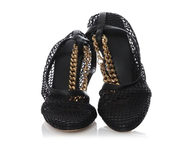 Bottega Veneta Black Mesh Pumps in Black Leather from Ann's Fabulous Finds, photo 2 of 6