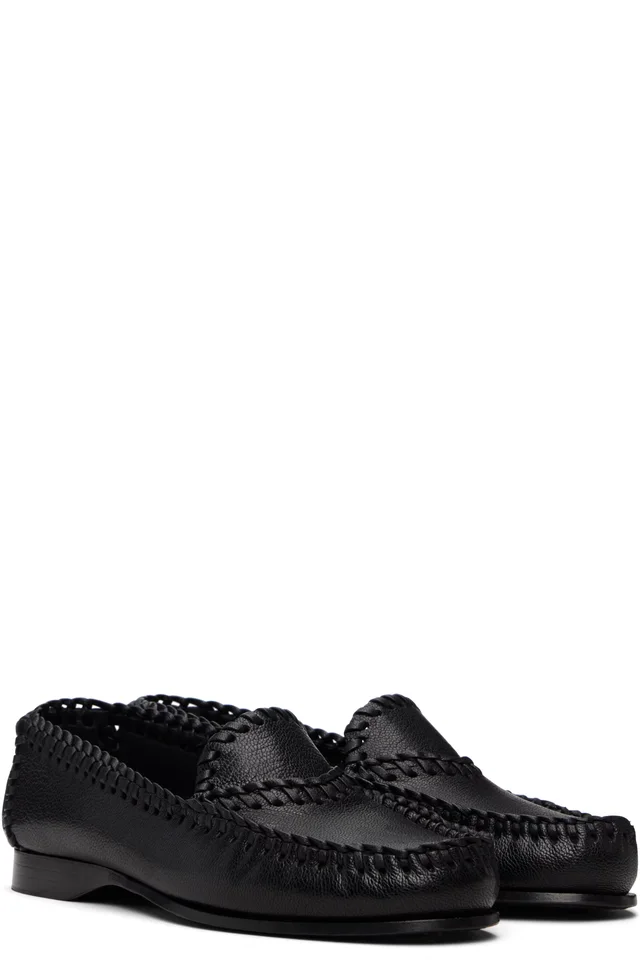 HEREU Black Sastre Supple Shiny Loafers, photo 4 of 5 from SSENSE