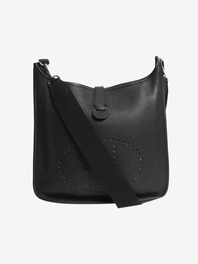 Hermès Black Evelyne 29 2006 Clemence shoulder bag in Black Clemence leather from Sign of the Times