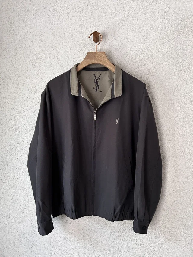 Vintage Jacket YSL Jacket in Grey, Men's (Size Medium) in gray from Grailed