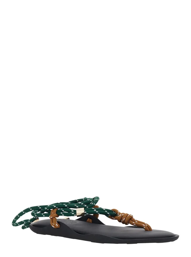 FLOWZE 'Flo' Multicolor Sandals with Straps and Ankle Strap in Leather Women in Multicolor 50% Rubber 20% Leather 15% Polyurethane 15% Polyester 10% Cellulose, photo 4 of 8 from Gaudenzi Boutique