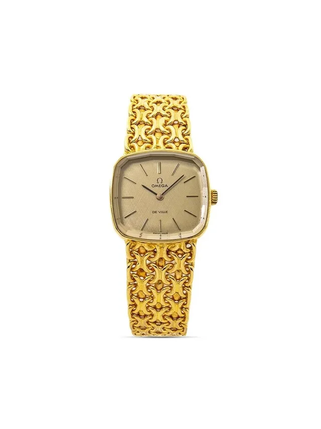 Omega 1972 pre-owned De Ville 24mm - women - 18kt Yellow Gold - One Size - Neutrals in Yellow from Farfetch