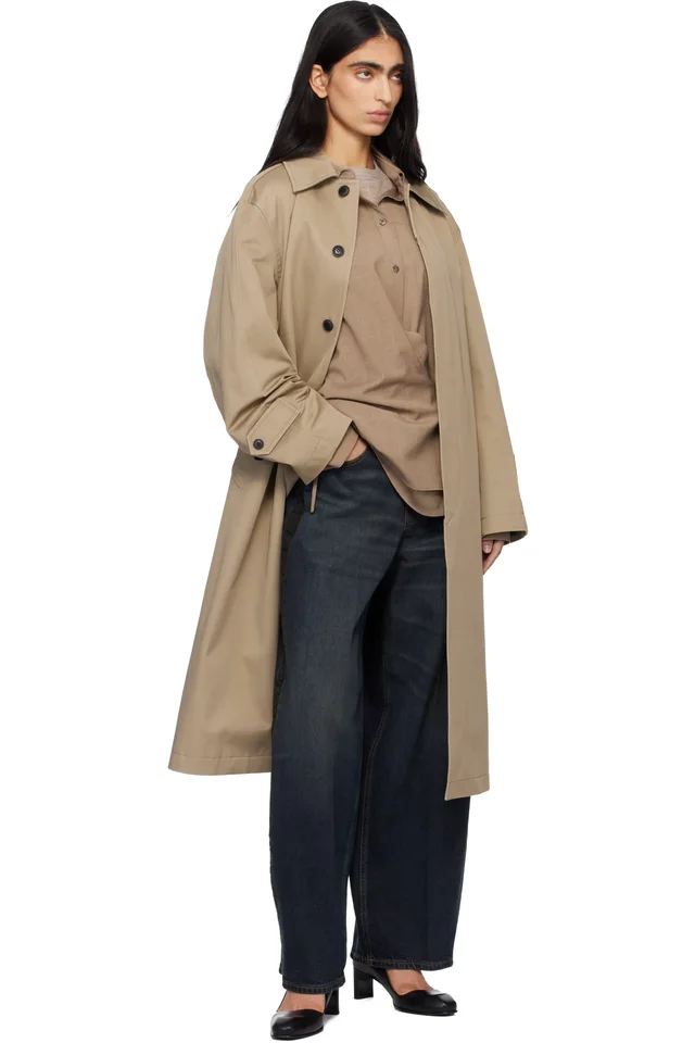 TONYWACK Beige Single-Breasted Trench Coat, photo 4 of 4 from SSENSE
