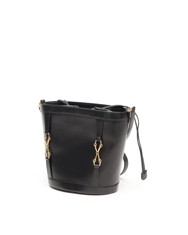 Gucci Vintage Leather Drawstring Bucket Bag in Leather from A Retro Tale, photo 3 of 9